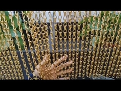 Decorazione della porta o della finestra a tenda a catena di metallo con schermo anti mosca a catena blu