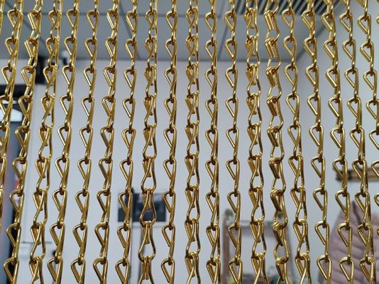 Decorazione della porta o della finestra a tenda a catena di metallo con schermo anti mosca a catena blu