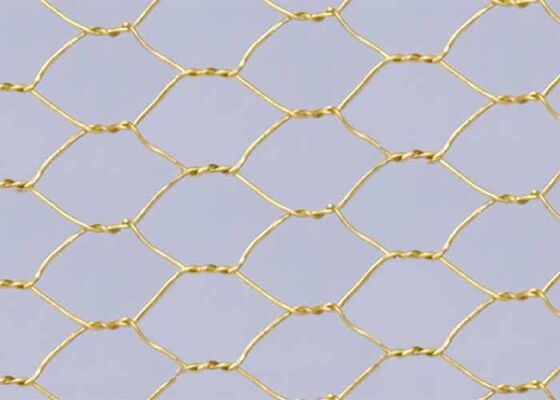 Rete esagonale in ottone/rame/bronzo con colore brillante