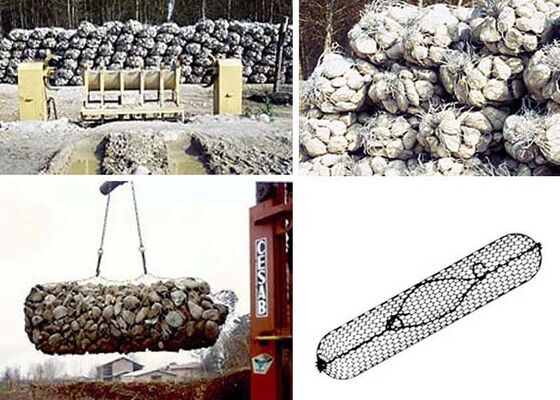 Sacco Gabione - Sacchetto Cilindrico in Pietra Resistente alla Corrosione
