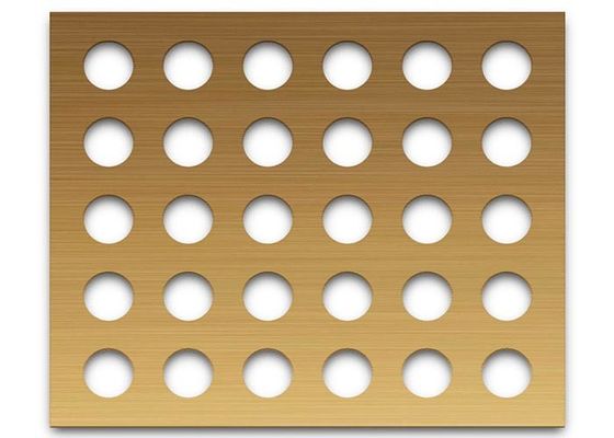 L'ottone perforato riveste resistente alla corrosione, durevole ed estetico per l'architettura e la decorazione