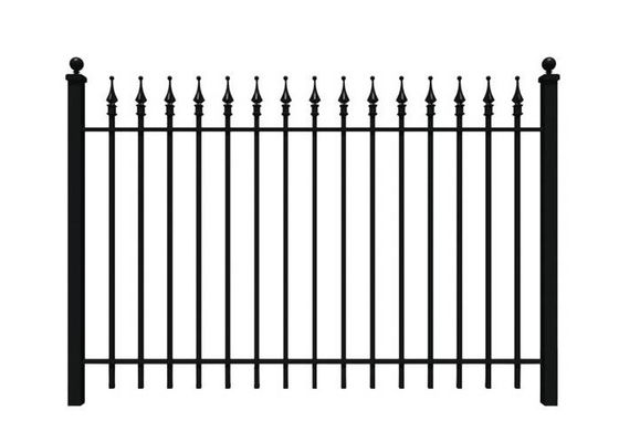 La immersione calda saldata di Panels With Finial del recinto del ferro battuto ha galvanizzato