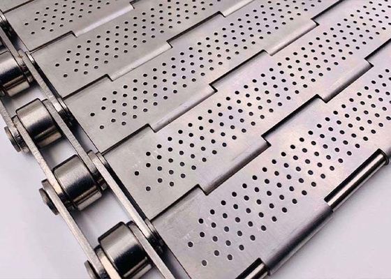 nastro trasportatore perforato del piatto di 1mm-4mm per i leggeri e prodotti ad alta densità