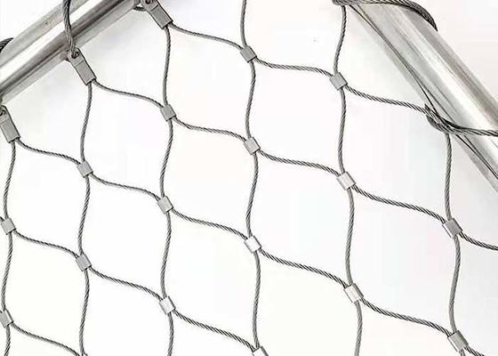 Corda architettonica Mesh For Building Facade, recintando la maglia del riempitore, recintante, maglia dello zoo, reticolato di sicurezza di perimetro dell'eliporto