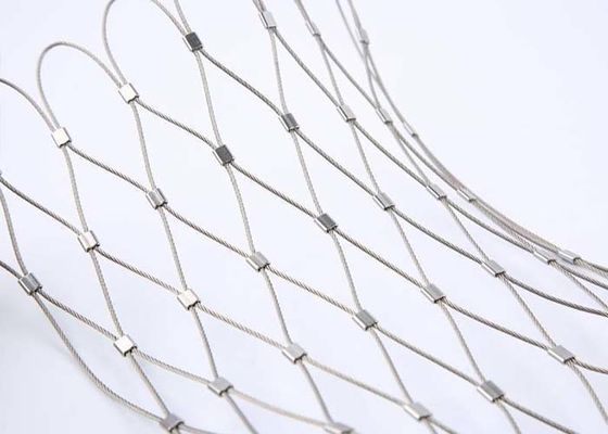 Corda architettonica Mesh For Building Facade, recintando la maglia del riempitore, recintante, maglia dello zoo, reticolato di sicurezza di perimetro dell'eliporto