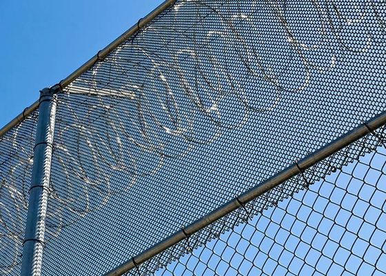 Difesa militare Recinzione a legame a catena di 10 piedi con filo spinato e filo spinato
