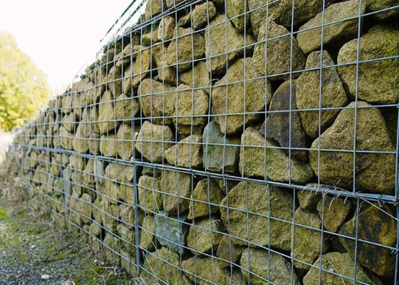 Triple Twist Hexagonal Woven Mesh Fabric Gabion Baskets semplicemente riempiti con pietra naturale per canali