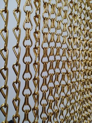 Decorazione della porta o della finestra a tenda a catena di metallo con schermo anti mosca a catena blu