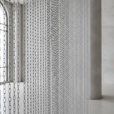 Tenda decorativa in alluminio con rete metallica da 1,0 mm, tenda a spirale in metallo con collegamento a catena per interni architettonici