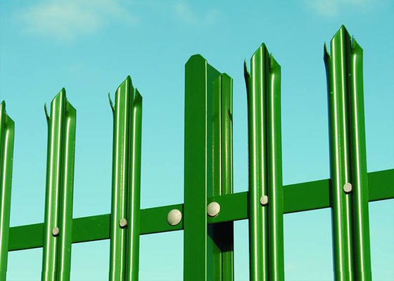 Fence di palisade in acciaio resistente ai danni con angolo pallido o pallido ondulato