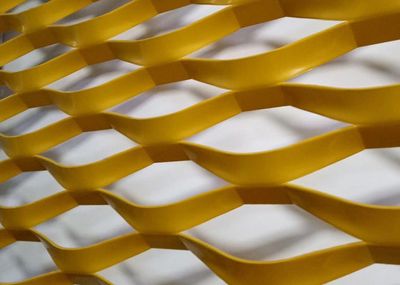 Griglia metallica estesa in alluminio rivestita in polvere per facciata di rivestimento di edifici