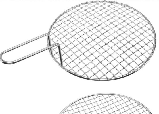 Barbecue grill metallo crimped mesh coperto bordo per Bbq Grill Rack