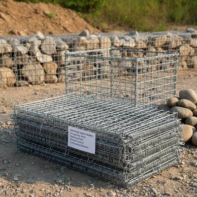 Cesti galvanizzati di gabion contenitori di maglia di filo forte Ideale per il controllo dell'erosione delle pareti di sostegno e soluzioni di paesaggio