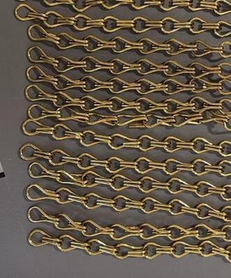 Matte Black Anodized Aluminum Hook Chain Metal Curtain con 2.0x12x24mm Hook Size e 6063 Aluminum Alloy