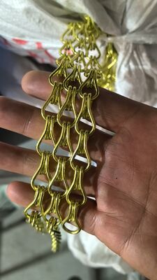Anodizzato alluminio gancio catena di metallo tenda con 1,5x9x17mm gancio dimensione e rosa oro rifinitura