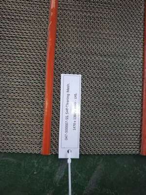 SS 304 Rete Autopulente a Filo Dritto 1470x1360mm Gancio LHS da 1.2mm Con Strisce in Poliuretano