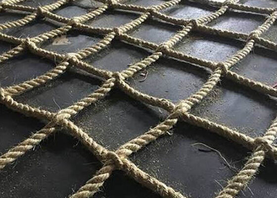 Rete di sicurezza per elisuperficie in corda di sisal da 12 mm Rete per atterraggio elicotteri conforme CAP 437 per navi offshore